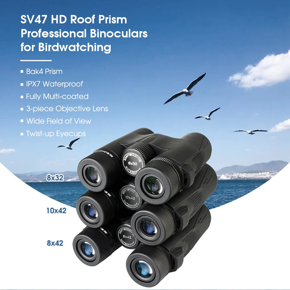 SVBONY | SV47 Binoculars 8x32/8x42/10x42 IPX7