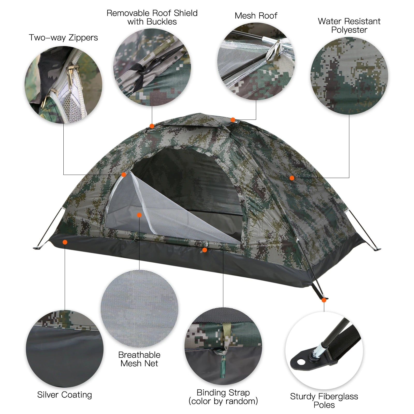 Tomshoo |  1/2 Person  Camping Tent