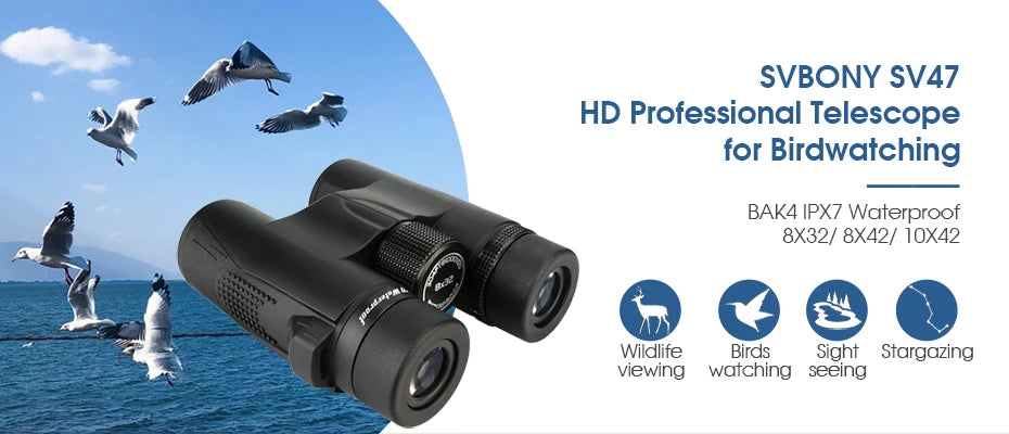 SVBONY | SV47 Binoculars 8x32/8x42/10x42 IPX7